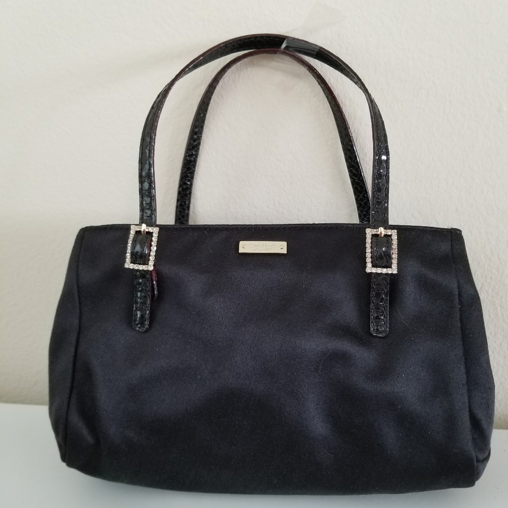 KATE SPADE VINTAGE BLACK SATIN PURSE NEW! - Picture 3 of 9